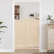 vidaXL Portas de batente design de persiana 1-Par pinho maciço