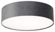 Candeeiro de teto moderno cinzento 40 cm com interior dourado - Drum Moderno