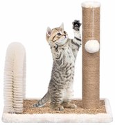vidaXL Árvore para gatos com arco estilo escova e poste arranhador