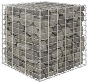 vidaXL Canteiro elevado/cubo gabião 60x60x60 cm fio de aço