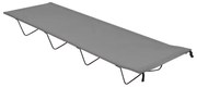 vidaXL Cama de campismo 180x60x19 cm tecido oxford e aço cinzento