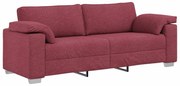 vidaXL Sofá Vinho Vermelho 219 x 80 x 82 cm tecido
