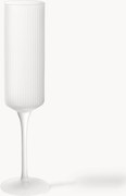 Copos de champanhe de vidro artesanais Ripple, conjunto de 2