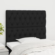 Cabeceira de cama 2 pcs tecido 100x7x78/88 cm preto