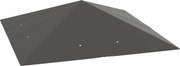Outsunny Cobertura de reposição para pavilhão 3 x 3 m, resistente à água, teto de pavilhão UPF30+, capa de reposição em tecido Oxford, 370 g/m², Cinza | Aosom Portugal