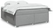 vidaXL Cama com molas/colchão 180x200 cm tecido cinzento-claro