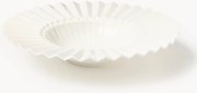 Pratos de sopa em porcelana com padrão em relevo Antonin, conjunto de 4