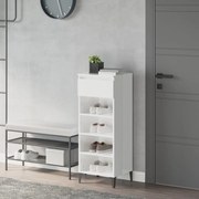 vidaXL Sapateira 40x36x105 cm derivados de madeira branco brilhante