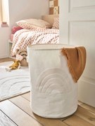 Cesto de arrumação XL arco-íris   cru