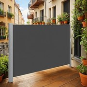 Toldo lateral 200 x 300 cm com caixa de aço, resistente à ferrugem, extensível Antracite