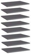 Prateleiras para estante 8 pcs 40x30x1,5cm contraplacado cinza