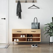vidaXL Banco sapateira 102x35x55 cm deriv. madeira carvalho sonoma