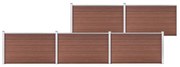 vidaXL Painel de vedação para jardim 872x106 cm WPC castanho