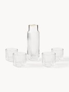 Jarros de vidro artesanais com copos Aleo, conjunto de 5