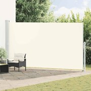vidaXL Toldo lateral retrátil para pátio 200x500 cm cor creme