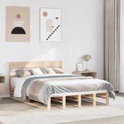 vidaXL Cama sem colchão 135x190 cm madeira de pinho maciça