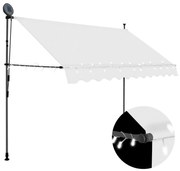 Toldo retrátil manual com LED 250 cm creme