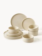 Conjunto de loiça artesanal Lowri, 4 pessoas, 12 uni.