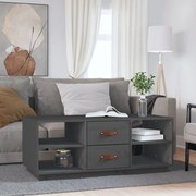 vidaXL Mesa de centro 100x50x41 cm pinho maciço cinza