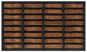 vidaXL Tapete de porta retangular 45x75 cm borracha e fibra de coco