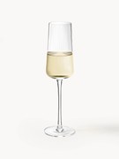 Handmade Grooved Structure Champagne Glasses Cami, Set of 4