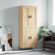 vidaXL Armário alto 69,5x34x180 cm derivados de madeira cor sonoma