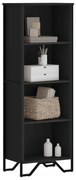 vidaXL Estante 50x31x137,5 cm derivados de madeira preto