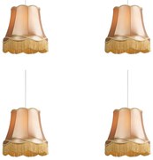 Conjunto de 4 candeeiros de pendurar retro dourado 45 cm - Granny Retro