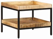 vidaXL Mesa de Apoio 55x55x45 cm Madeira Sólida de Mangueira Rústica
