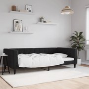 vidaXL Sofá-cama 100x200 cm veludo preto