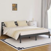 vidaXL Estrutura de cama 160x200 cm pinho maciço cinzento