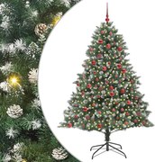 vidaXL Árvore de Natal Artificial Verde 180 cm PVC, Plástico e Aço