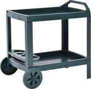 vidaXL Carrinho p/ bebidas 69x53x72 cm plástico verde