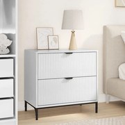 vidaXL Mesa-de-cabeceira com gaveta Branco brilhante 63.5 x 36 x 61 cm