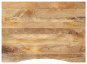 vidaXL Tampo de mesa com curva 100x80x2,5 cm mangueira áspera maciça