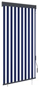 Estore de rolo para exterior 100x250 cm azul e branco