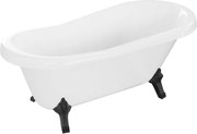 Mexen Retro banheira independente 150 x 73 cm, branca, pernas pretas - 53251507300-70