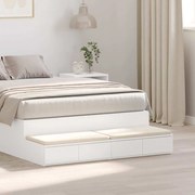 Camas com Gavetas vidaXL Brancas 120x36,5x16,5 cm Madeira Engenheirada