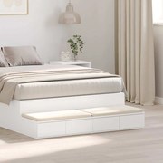 vidaXL Gavetas de cama Branco 120 x 36,5 x 16,5 cm Madeira processada