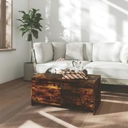 vidaXL Mesa de centro 90x50x41,5 cm derivados madeira carvalho fumado