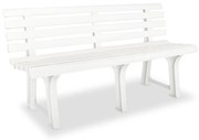 Banco de jardim 145,5 cm plástico branco