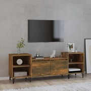 vidaXL Móvel de TV 160x35x55 cm derivados de madeira carvalho fumado