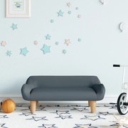 vidaXL Sofá infantil 70x40x24 cm tecido cinzento-escuro