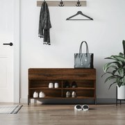 vidaXL Banco sapateira 102x35x55 cm deriv. madeira carvalho castanho