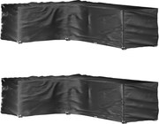 vidaXL Capas p/ mobília jardim forma de L 2 pcs 18 ilhós 220x285x80 cm