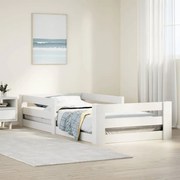 vidaXL Cama sem colchão branco 80x160 cm pinho de madeira maciça