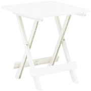 vidaXL Mesa de jardim dobrável 45x43x50 cm plástico branco