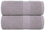 vidaXL Toalhas de rosto FROGN 2 peças Cinza 30x30 cm 360 g/m²