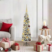 vidaXL Árvore de Natal Artificial Branco 120 cm PVC, Metal e Plástico