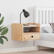 vidaXL Mesa-de-cabeceira com gaveta Montado na parede Castanho 38 x 36 x 29,5 cm